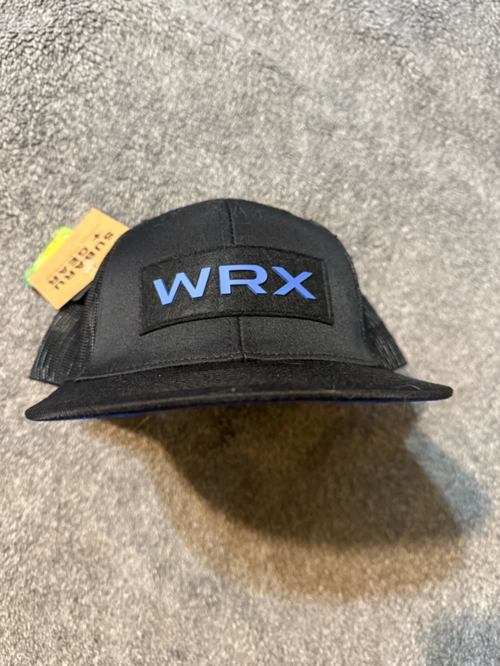 WRX Black Trucker Hat with Blue Logo